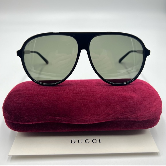 Gucci Sunglasses New Authentic Unisex Black Sunglasses - Picture 1 of 7